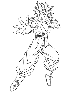 Dragon Ball Gt Goku Ssj Coloring Page | coloring pages