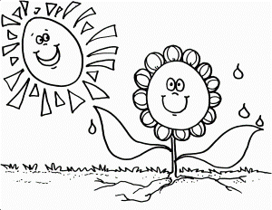 Sunflower Coloring Pages Large Sunflower Coloring Page Greatest