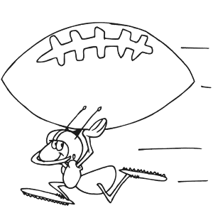 Football Coloring Picture | Ant Carrying Football