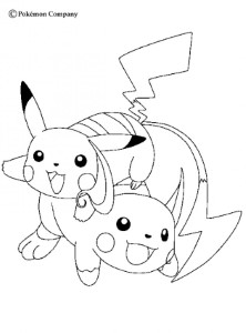 ELECTRIC POKEMON coloring pages - Happy Pikachu