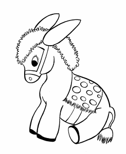 donkey coloring page