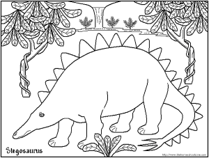 Stegosaurus Coloring Page - Free Coloring Pages For KidsFree