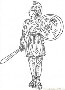 Coloring Pages Italian Gladiator (Countries > Italy) - free