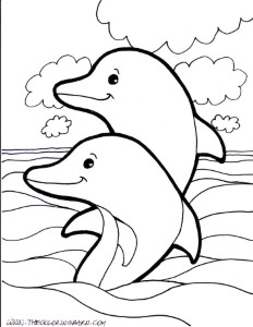 dolphin-coloring-pages | Preschool Coloring Sheets