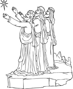 nativity figures Colouring Pages