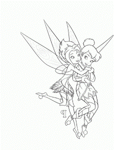 Tinker Bell And Periwinkle Coloring For Kids - Tinker Bell