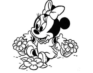 Baby Minnie Mouse Coloring Pages - Free Coloring Pages For