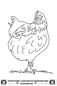Chicken Coloring Pages,Lucy Learns Free Chicken Coloring Page