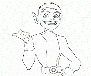 8 Beast Boy Coloring Page