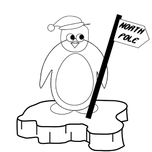 Free christmas penguin picture