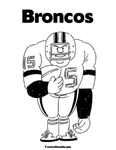 bronco football jerseys Colouring Pages