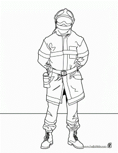 Halloween Fireman Coloring Page For Kids Fireman Coloring Pages