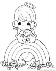 Coloring Pages Moments Rainbow Coloring Page (Cartoons > Precious
