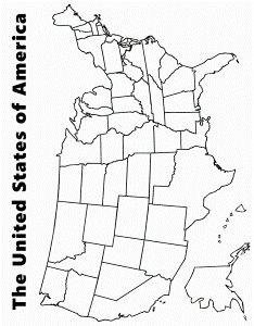 Map of the USA coloring page | United States: General