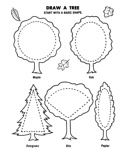 Arbor Day Coloring Pages - Draw a Tree Coloring Pages | HonkingDonkey
