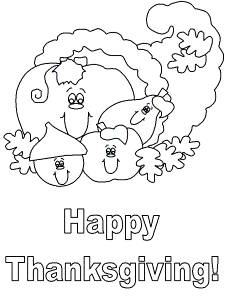 Printable Thanksgiving # 4 Coloring Pages 