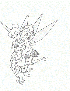 Pictures Spooky Faced Tinkerbell Coloring Pages - Tinkerbell