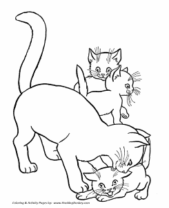 CAT Coloring Pages | Printable Cat Coloring Pages for Kids