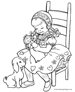 Printable princess coloring page 7 | Children