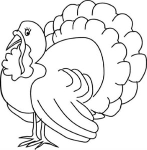 Thanksgiving Turkey Coloring Page 1