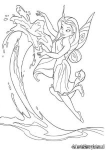 tinkerbell coloring page or goth