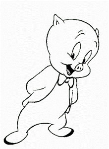 porky pig, looney tunes Colouring Pages