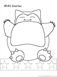 Snorlax Coloring Page - Free Pokemon Coloring Pages ...