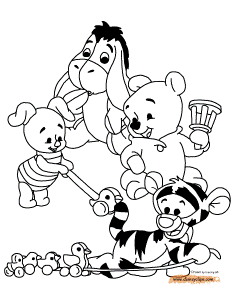Baby Pooh Printable Coloring Pages | Disney Coloring Book