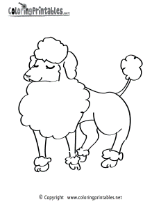Free Poodle Coloring Page