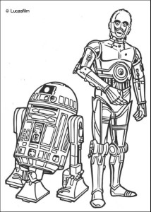 STAR WARS coloring pages - R2-D2 and C-3PO