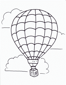 Related Hot Air Balloon Coloring Pages item-11530, Hot Air Balloon ...