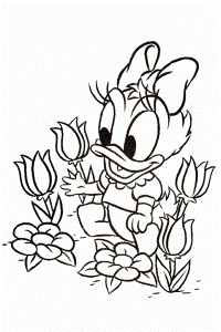 Baby Daisy Duck Coloring Pages - Coloring Page