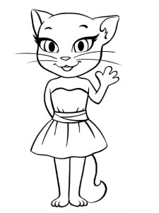 Talking Angela Coloring Pages - Free Printable Coloring Pages for Kids