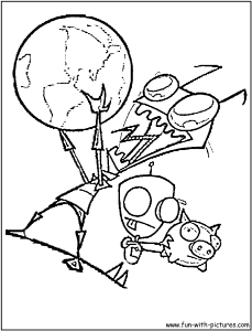 free invader zim coloring pages
