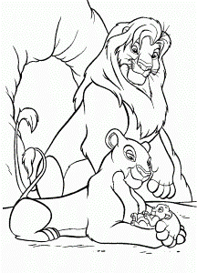 Download Simba And Nala Are Proud Parents Coloring Page Or Print