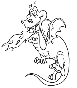 Best Free amazing Fire dragon coloring pages to print for kids