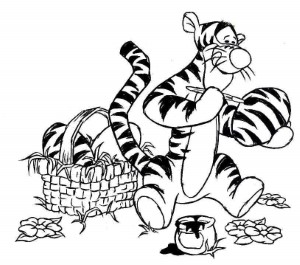Disney Tiger Painting Easter Egg Coloring Picture