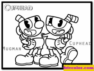 Cuphead Pages Cuphead And Mugman - Friv Free Coloring Pages For ...
