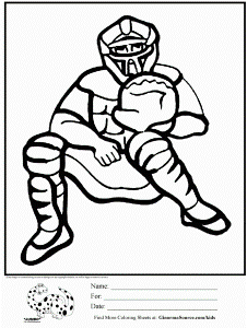 coloring pages for boys baseball catcher | Coloring Pages ...