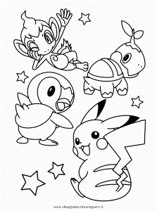 chimchar,pikachu Colouring Pages