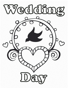 Wedding Day - Free Printable Coloring Pages
