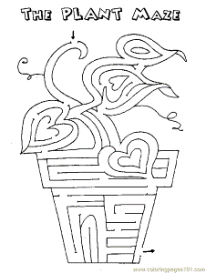 Coloring Pages Maze 14 (Entertainment > Mazes) - free printable
