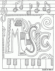 Cool music color page | Coloring Pages