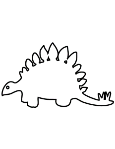 Simple Dinosaur For Pre School Kids Coloring Page | HM Coloring Pages