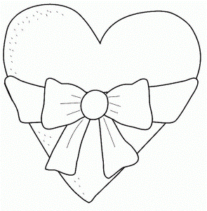 Coloring Pages Of Hearts With Arrows : Coloring Page Of Heart