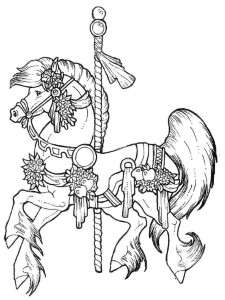Free Coloring Pages Carousel Horse | Coloring Pages