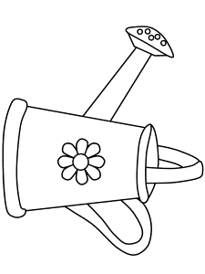 Watering Can Summer Coloring Pages & Coloring Book