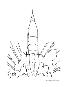 Rocket coloring pages for kids 018