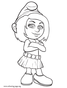 The Smurfs - Vexy, a troublemaker Smurf coloring page