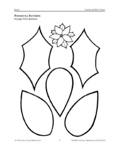 Poinsettia Flower Printable Template